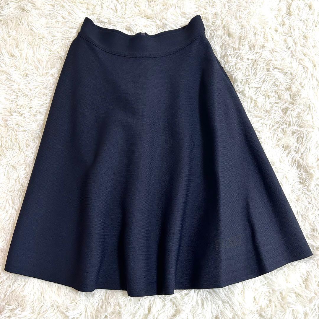 【ほぼ未使用】2022年モデル FOXEY ロゴ入り ニットスカート フォクシー