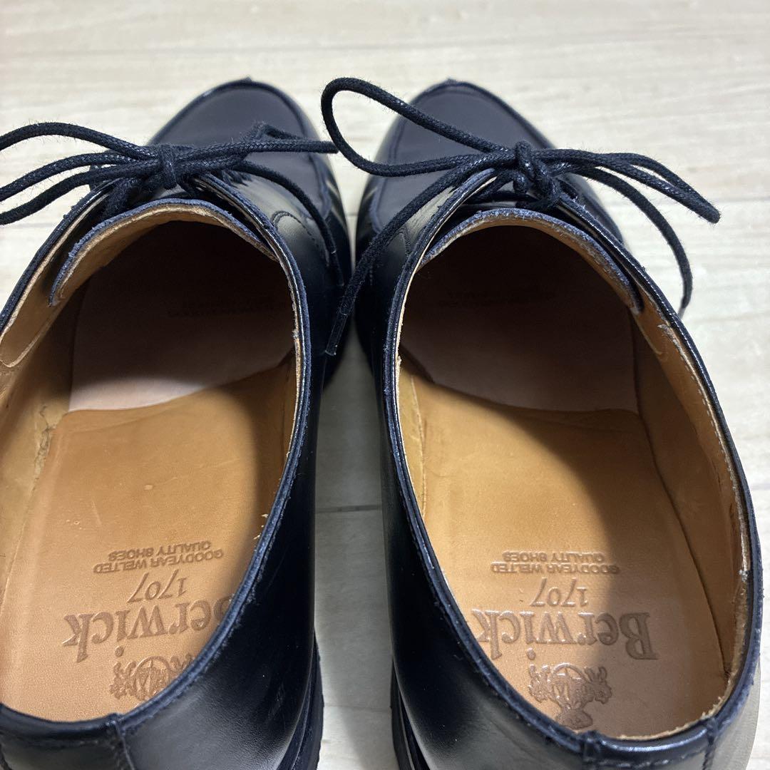 美品 Berwick バーウィック Uチップ 2369 ヴィブラム ソール 黒