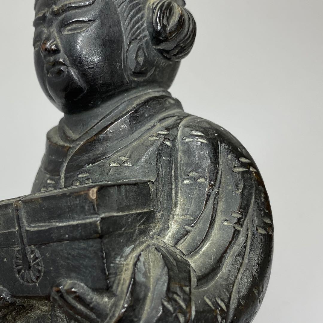 古銅 童子神 1804g 木箱付 トコエ 東さ7-0424☆2F