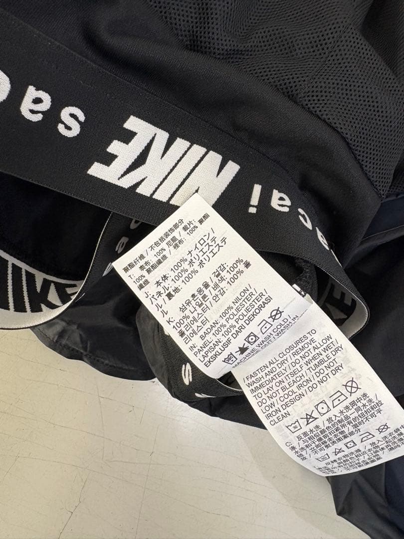 希少 NIKE × sacai 再構築ナイロンスカート CD6299 S