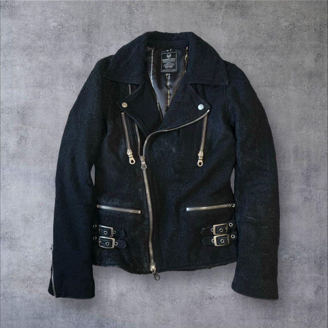 バックボーン ライダースジャケット バックボーン スエード ブルゾン