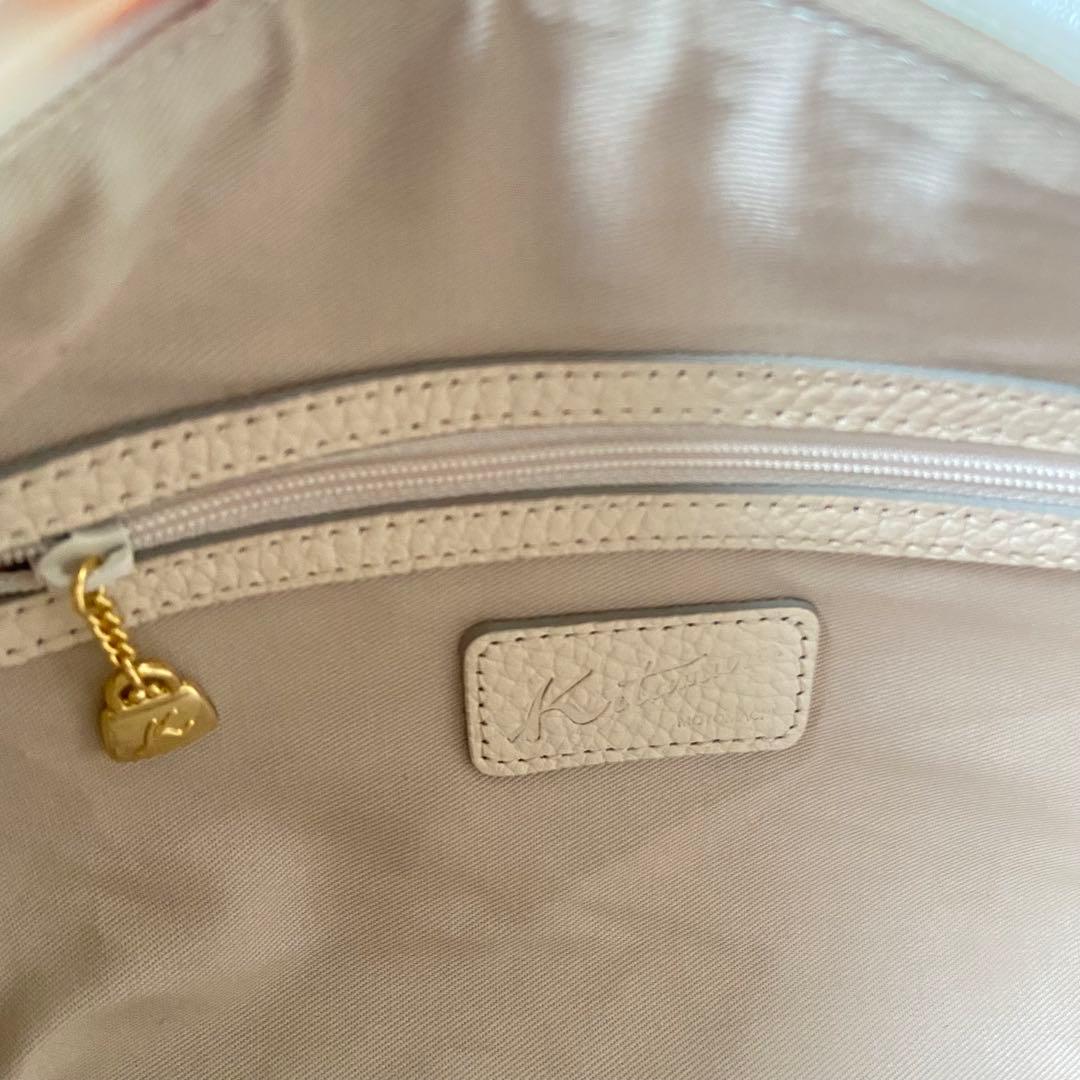 Kitamura キタムラ ショルダーバッグ レザー 本革 牛革 アイボリー