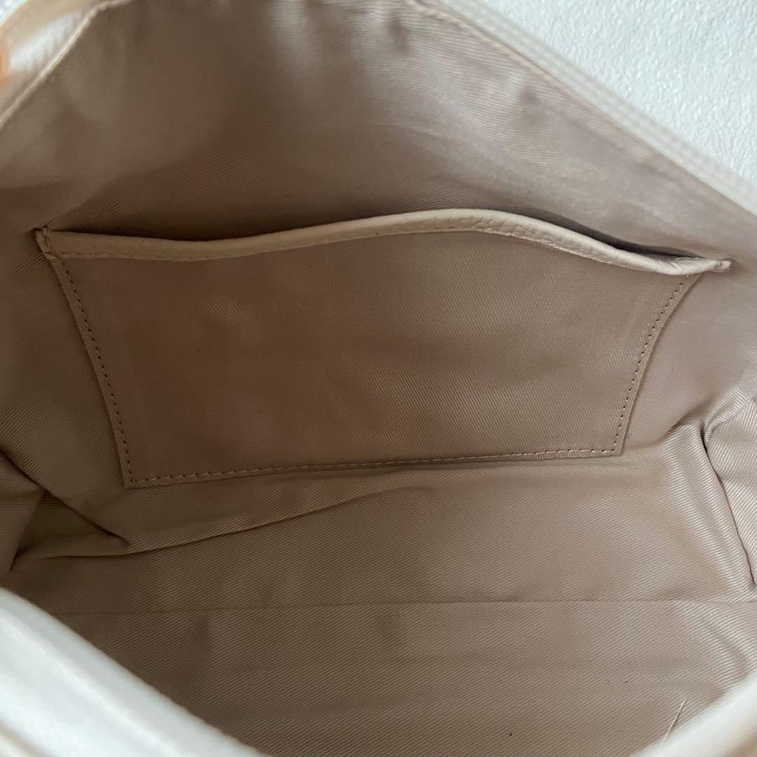 Kitamura キタムラ ショルダーバッグ レザー 本革 牛革 アイボリー