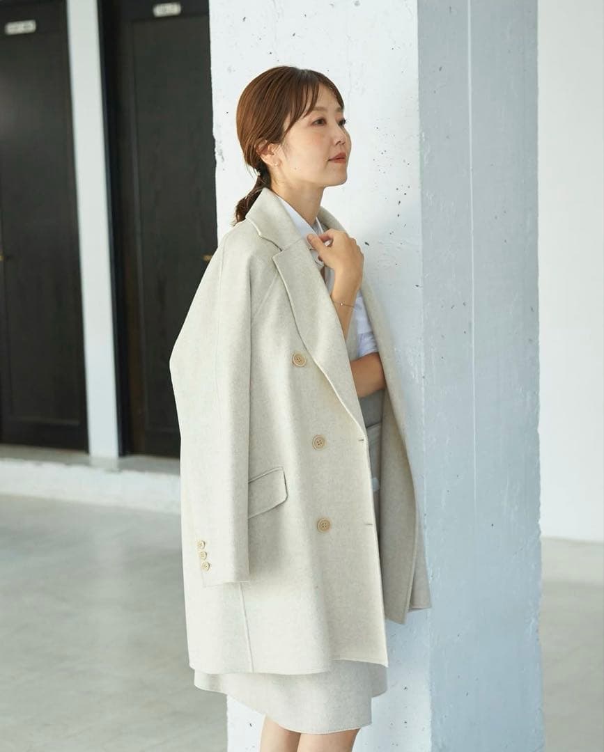 Plage】 ハミルトンダブルミディコート ベージュ38