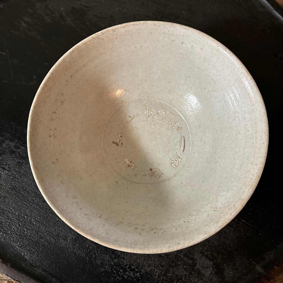 李朝 朝鮮王朝堅手鉢 白磁 茶碗 古民芸 韓国アンティーク 大茶碗 朝鮮