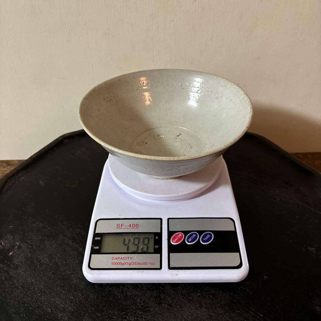 李朝 朝鮮王朝堅手鉢 白磁 茶碗 古民芸 韓国アンティーク 大茶碗 朝鮮