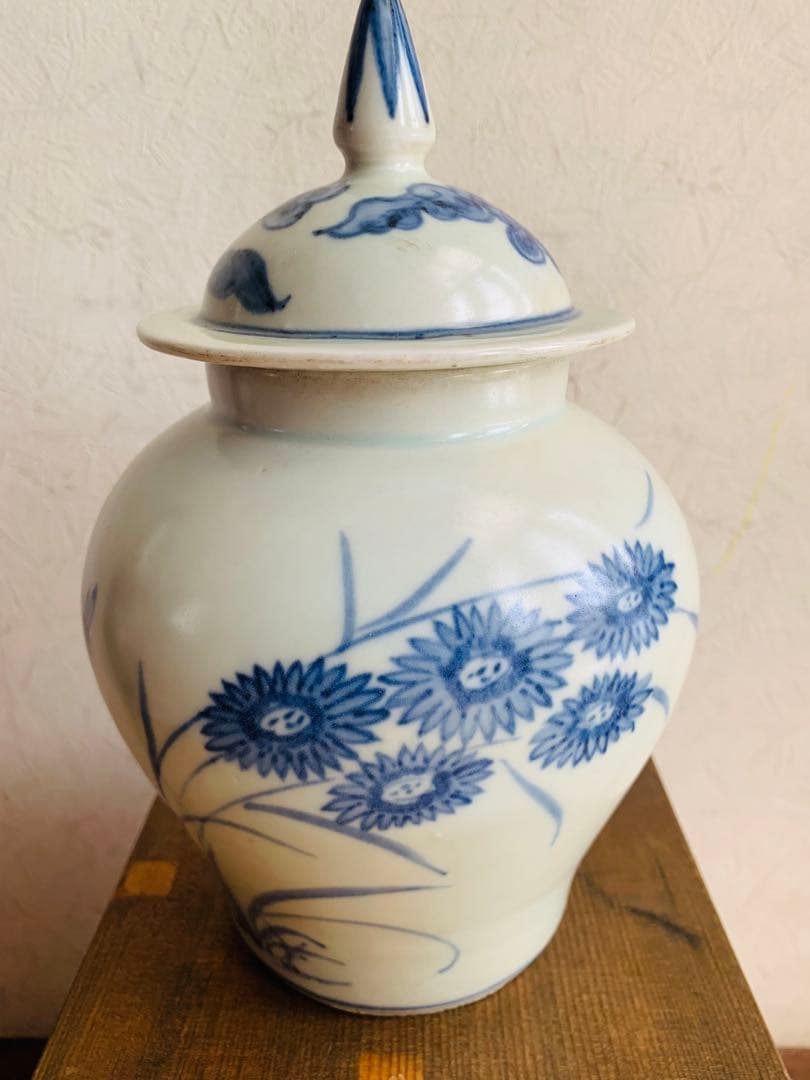 中国明時代染付(青花)お壺