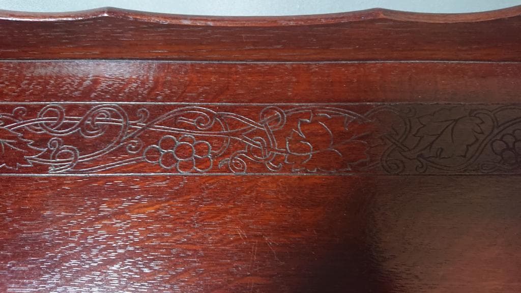 茶道具葡萄紋通盆佐藤豊樵造共箱1対