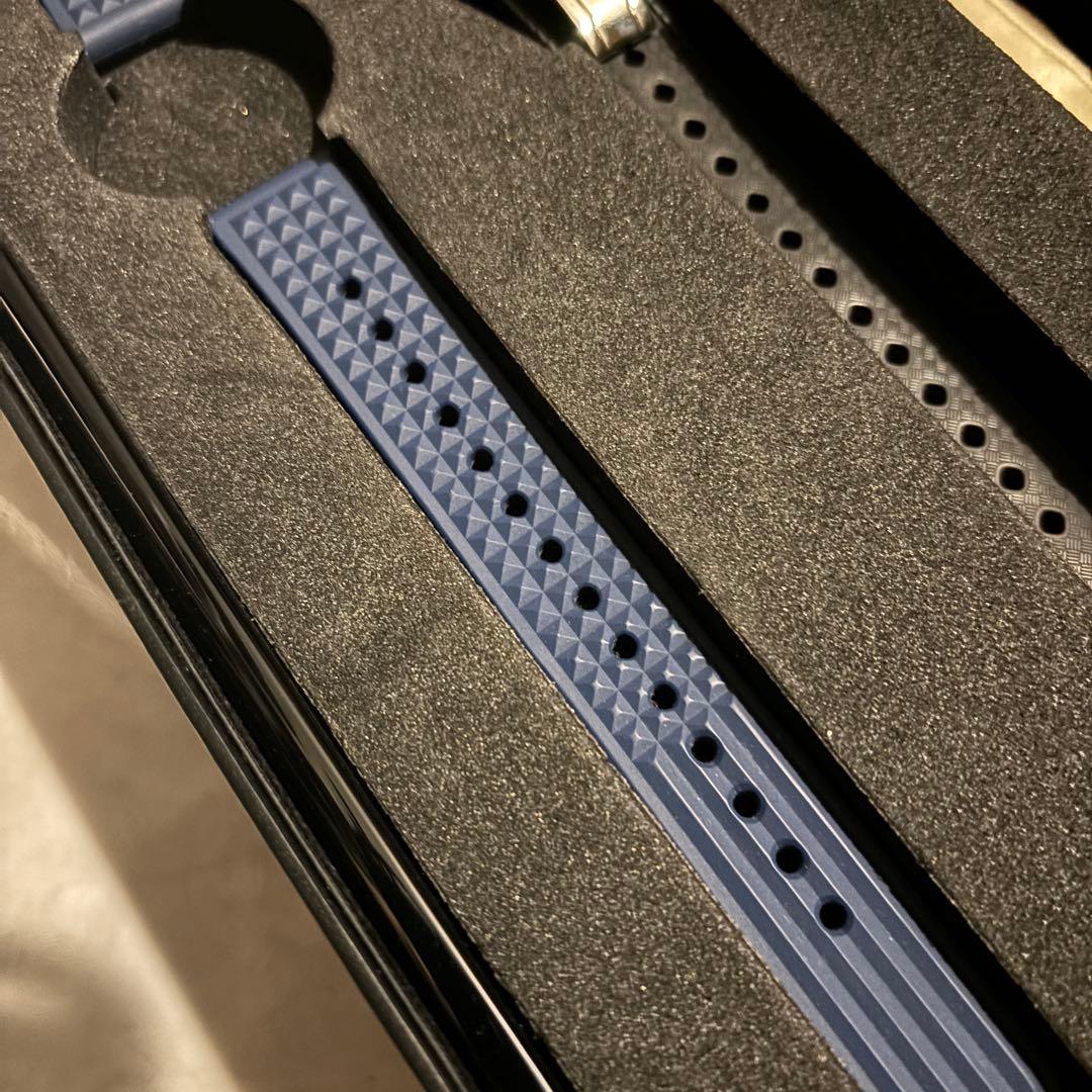 セイコーラバーベルト ネイビー　SEIKO ラグ幅19ミリ