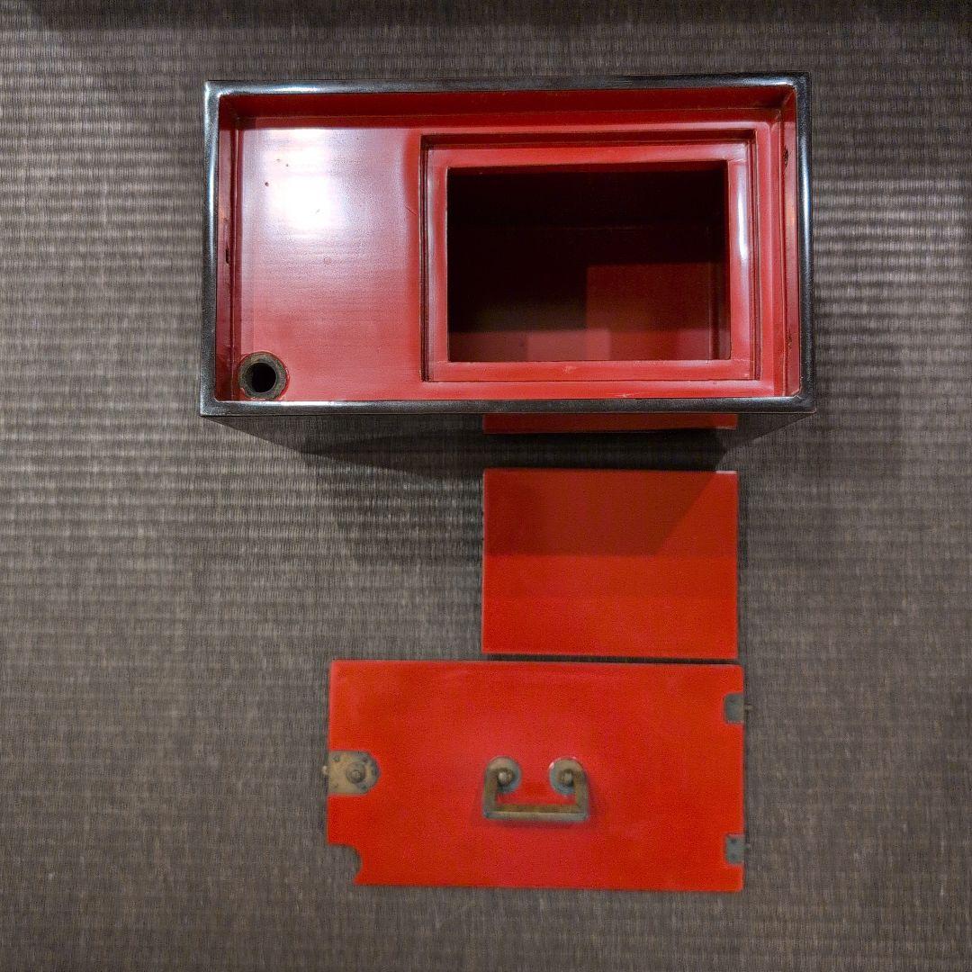 茶道具 野点 漆弁当箱 木製漆水筒（金具） 重箱