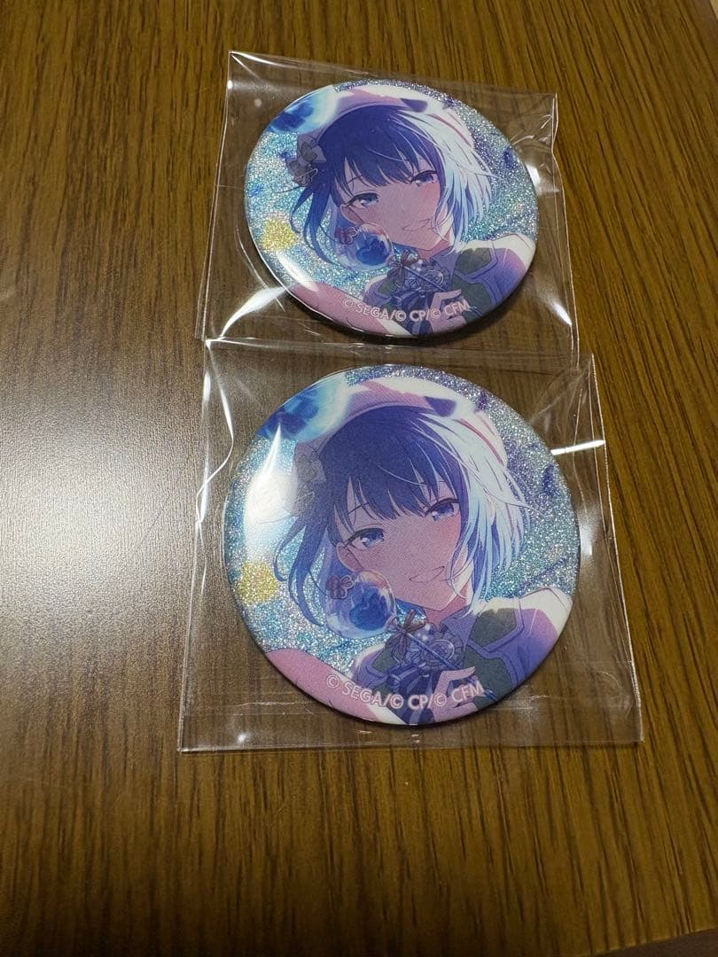 プロセカ グリッター缶バッジ2点 桐谷遥 ワールドリンク 特訓後42C