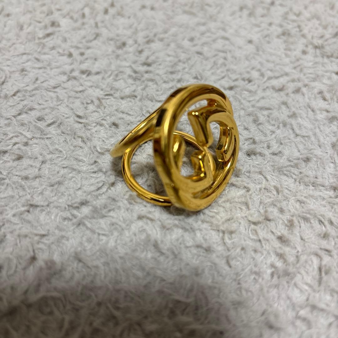 GUCCI スカーフリング インターロッキングG ゴールド イタリア製