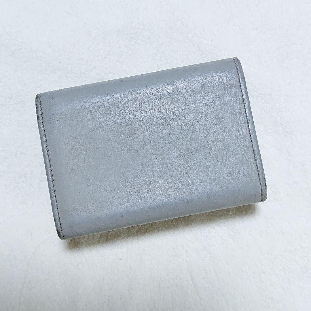 YSL グレー 三つ折り財布