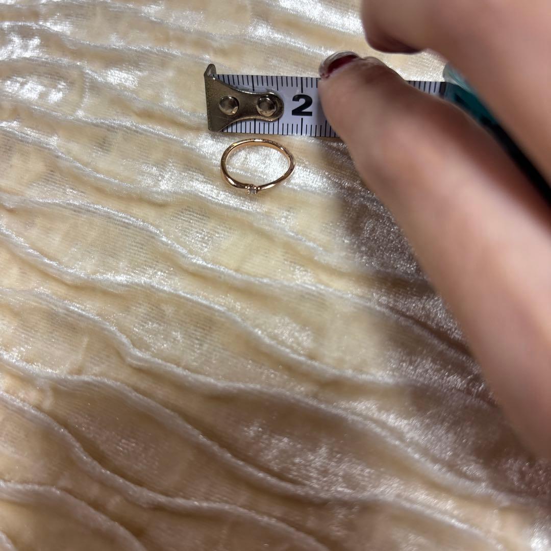 ピンキーリング　4℃ ダイヤ　ピンクゴールド　一粒ダイヤ