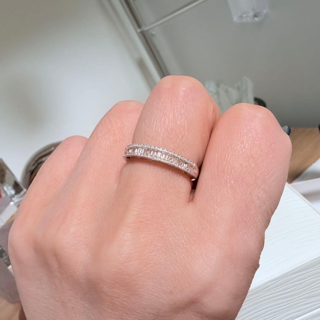 鑑別付 DEFカラー バケットダイヤモンド K18WG D0.2ct