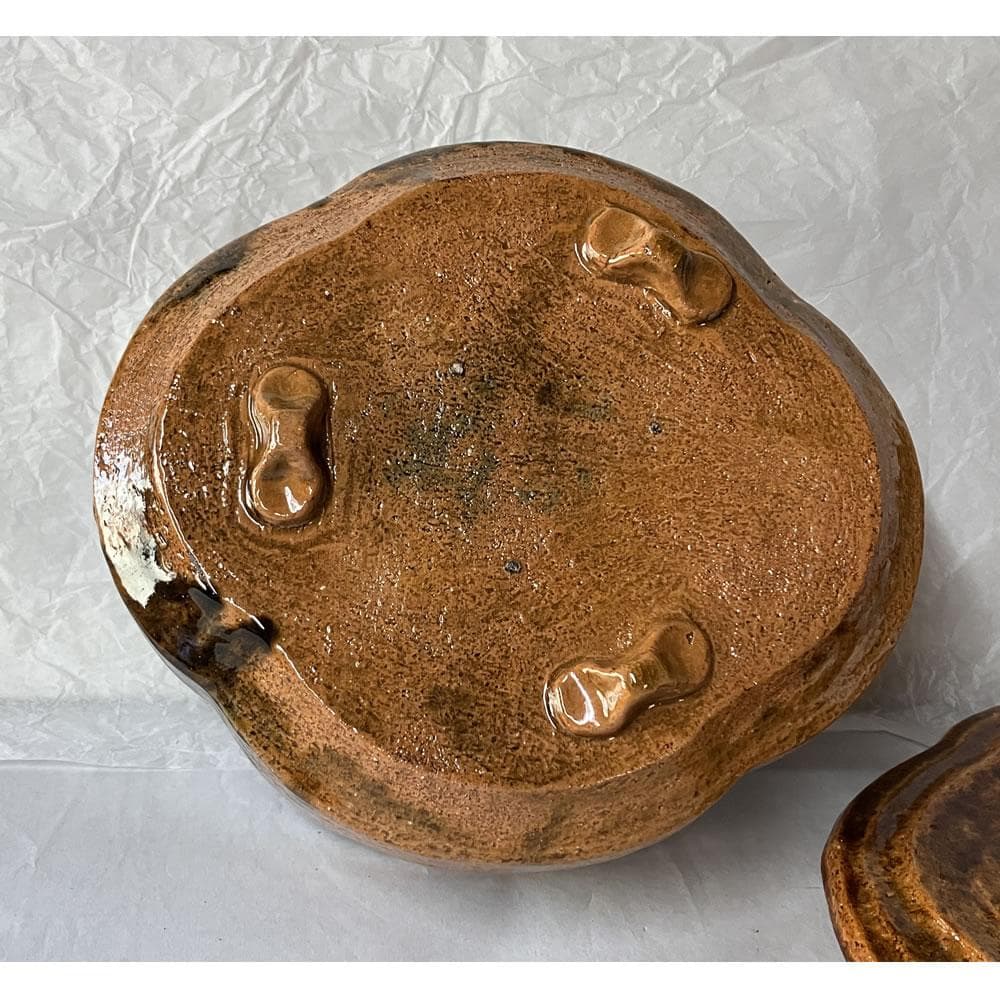 F1407 大樋焼 喰篭 大樋一楽 共箱 蓋物 菓子器 喰籠 茶道具