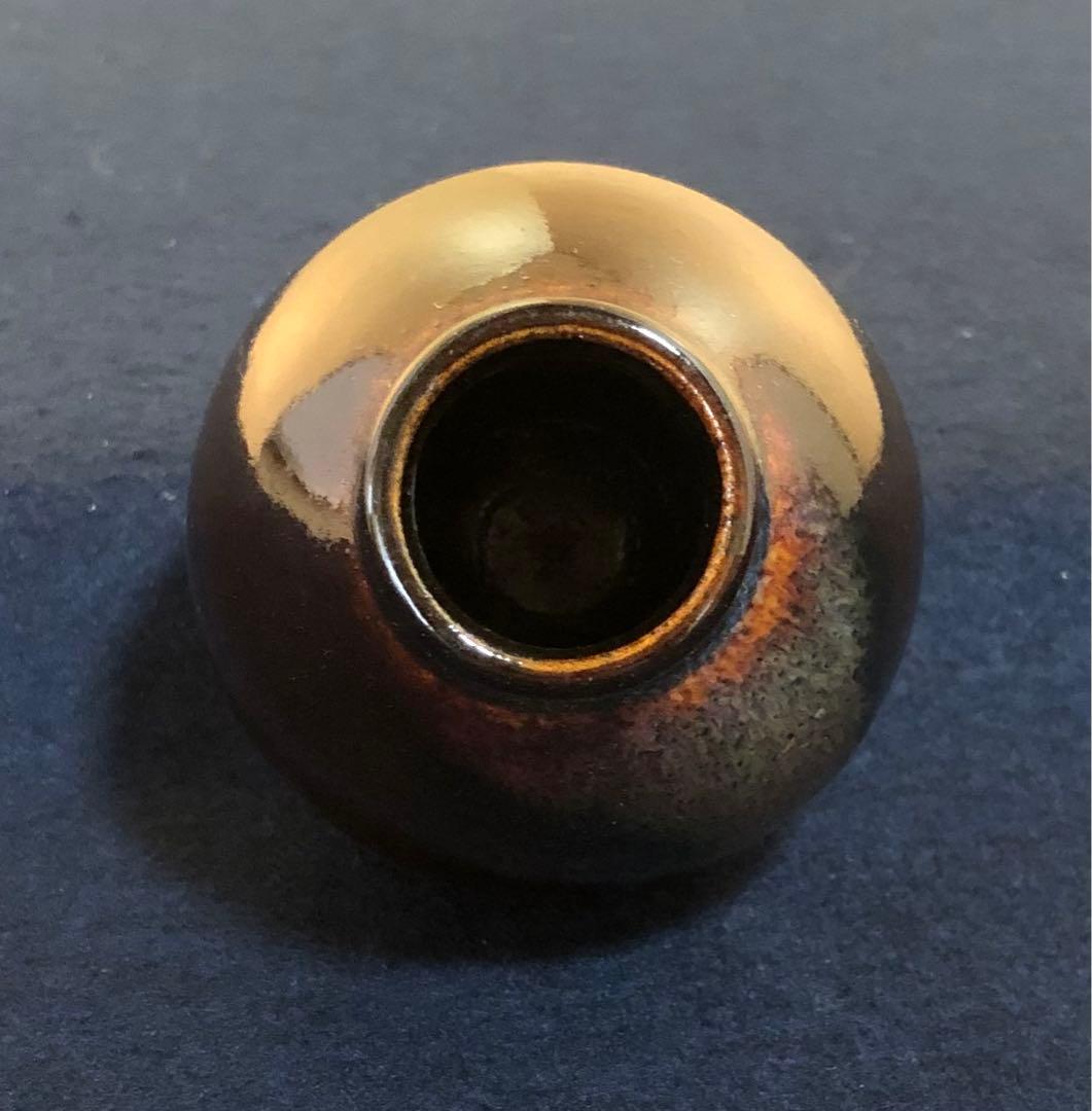 《レ》茶道具 瀬戸 飴釉 茶入 仕覆付 共箱　251119え4