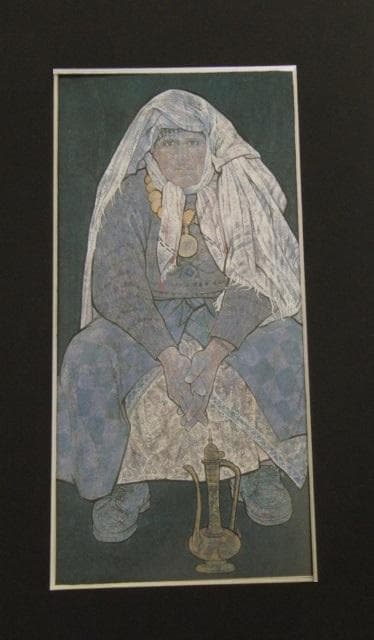 松村公嗣、【午后】、希少な額装用画集より、新品額装付、状態良好