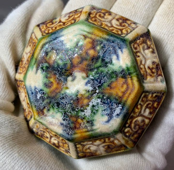 中国 三彩八角香合（印合 合子） f2220730