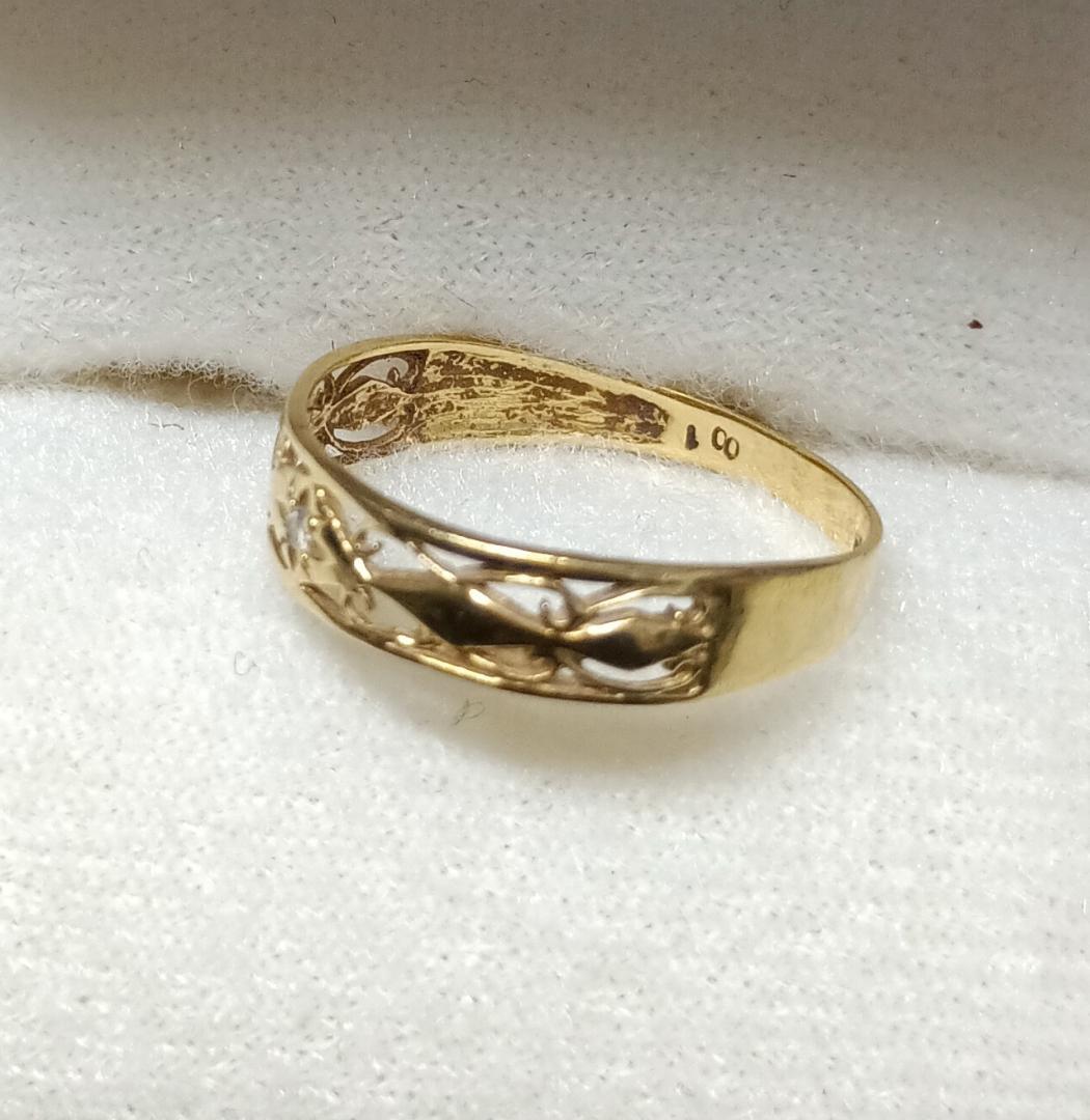 K18 透かし彫りリング