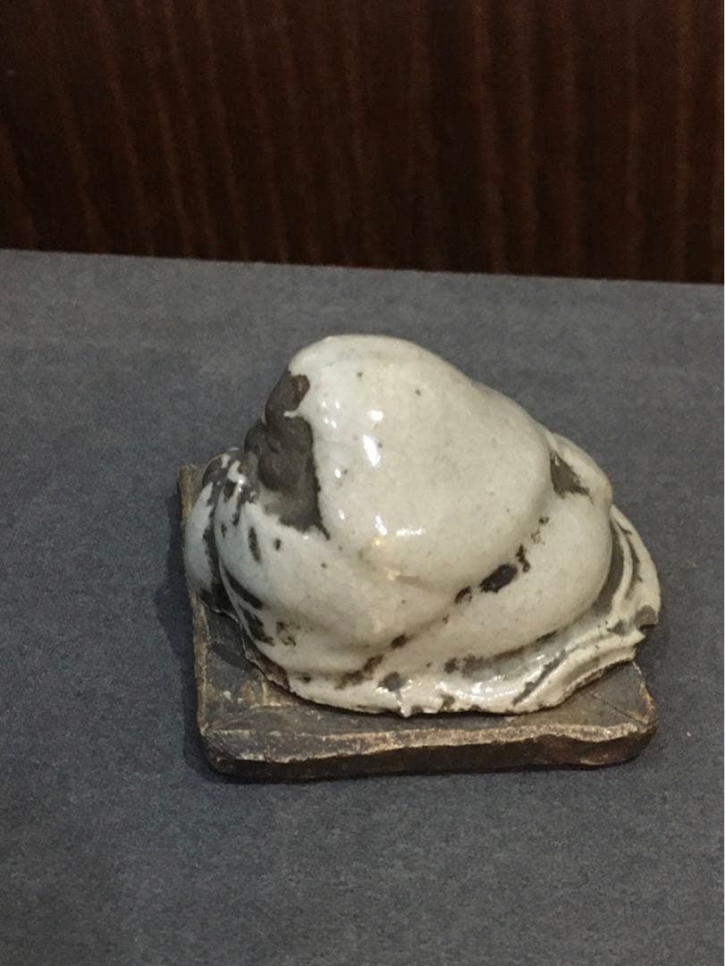 古　赤膚焼　お福香合