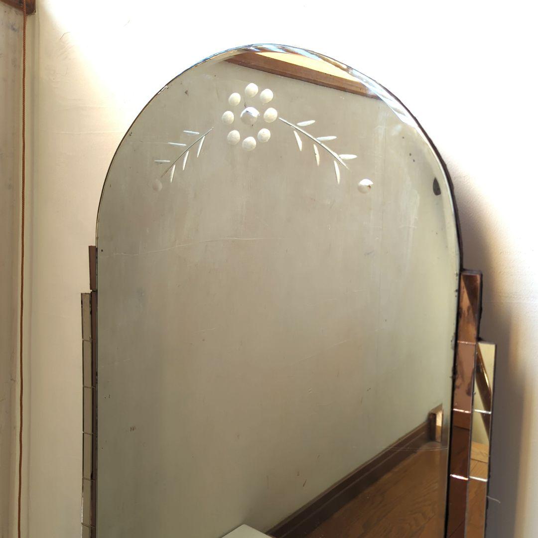 昭和レトロ】【希少】鏡 陳列棚 ミラー ショーウィンドウ - メルカリ