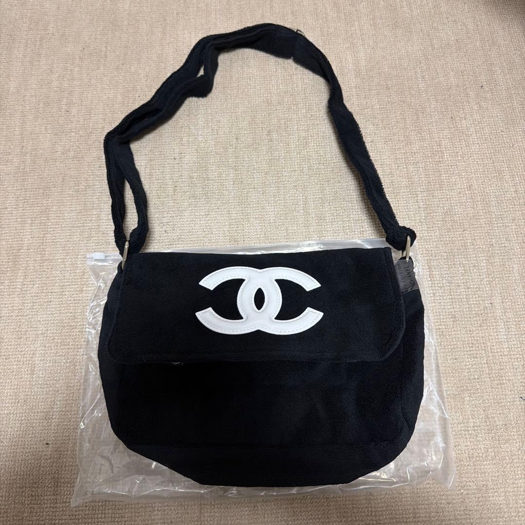 新品 シャネル ノベルティ ショルダーバッグ 非売品 ブラック パイル