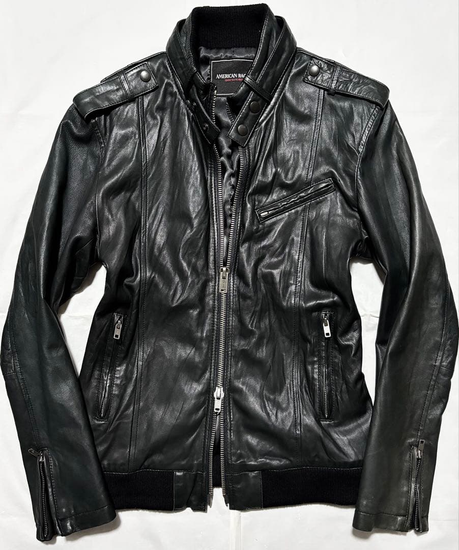 アメリカンラグシー 5程 柔らか 羊革 ラム レザー ジャケット ライダース