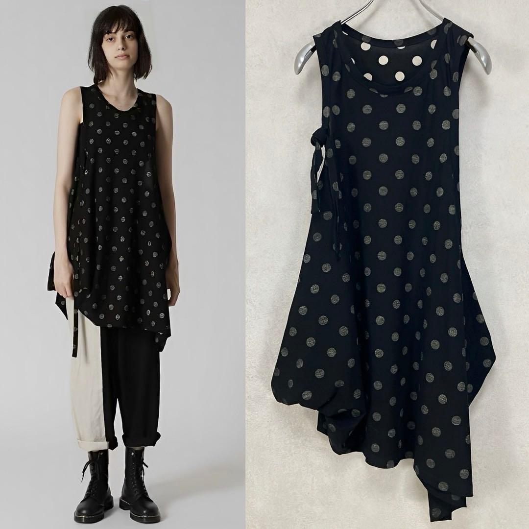 希少✨ Y's ワイズ DOT PRINT DRAPED TANK TOP M