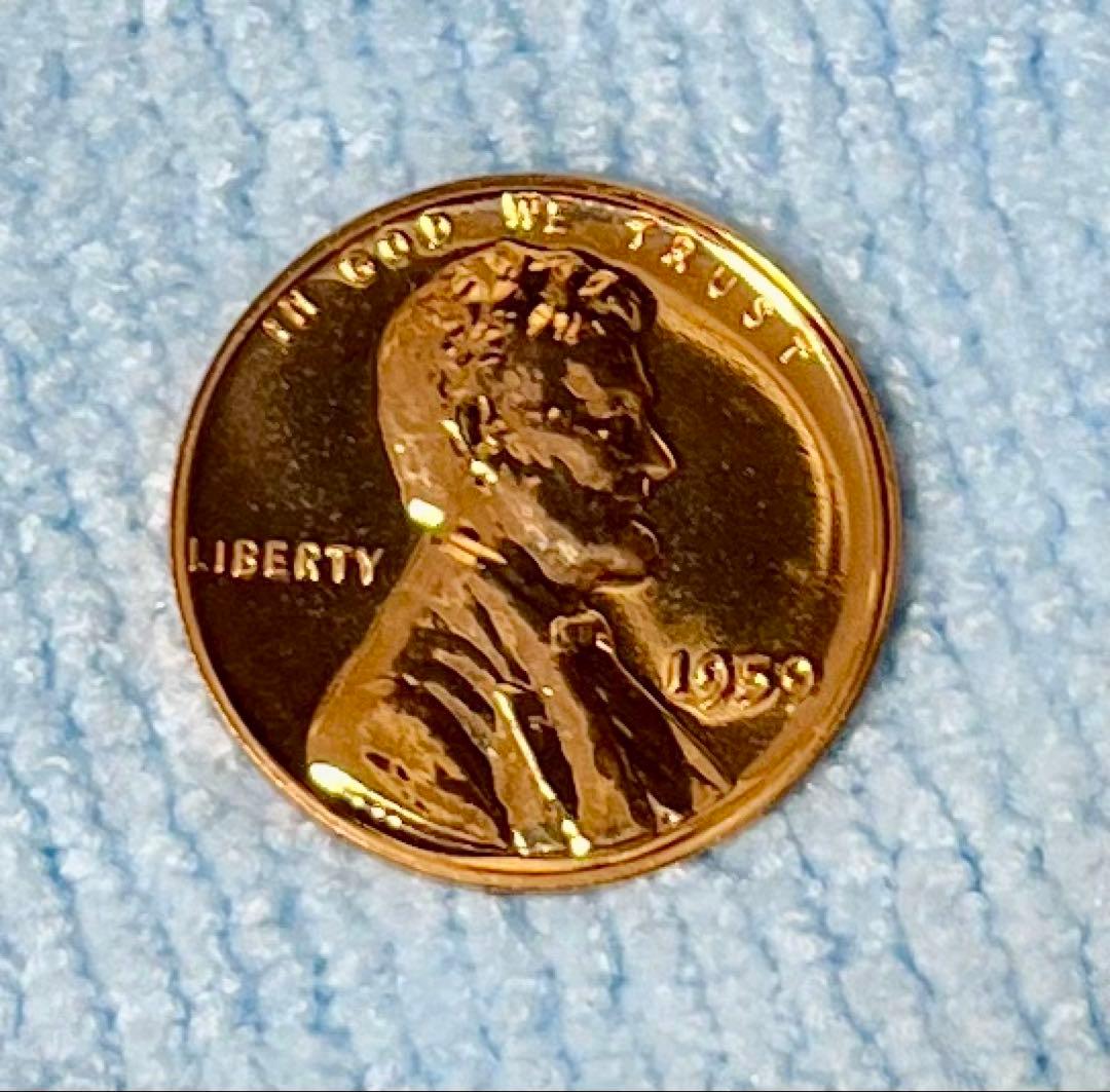 C179 1959年 ペニー銅貨プルーフ リンカーン アメリカ