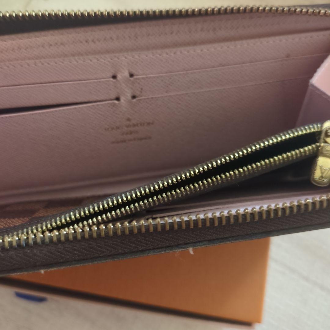 ルイヴィトン ポルトフォイユ クレマンス ダミエエベヌ ローズバレリーヌ 長財布