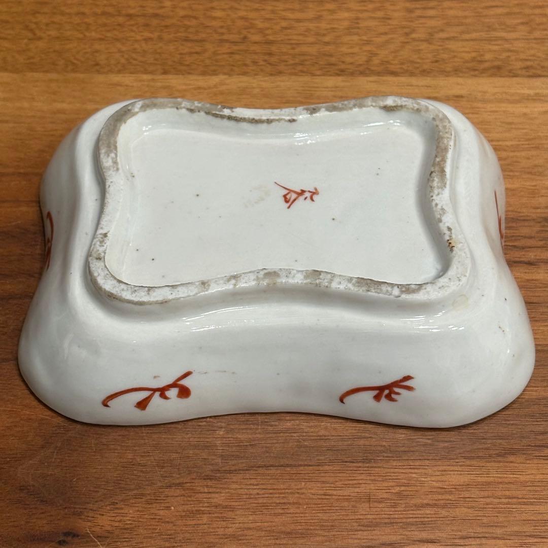 時代物■陽刻九谷焼角皿