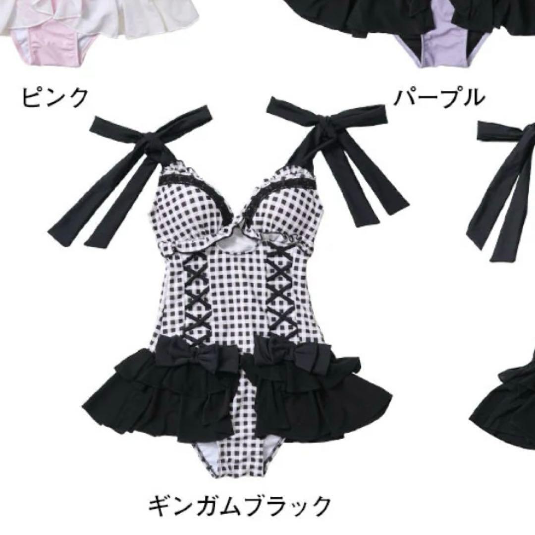 DearMyLove レースアップブラジャー 水着 チェック柄