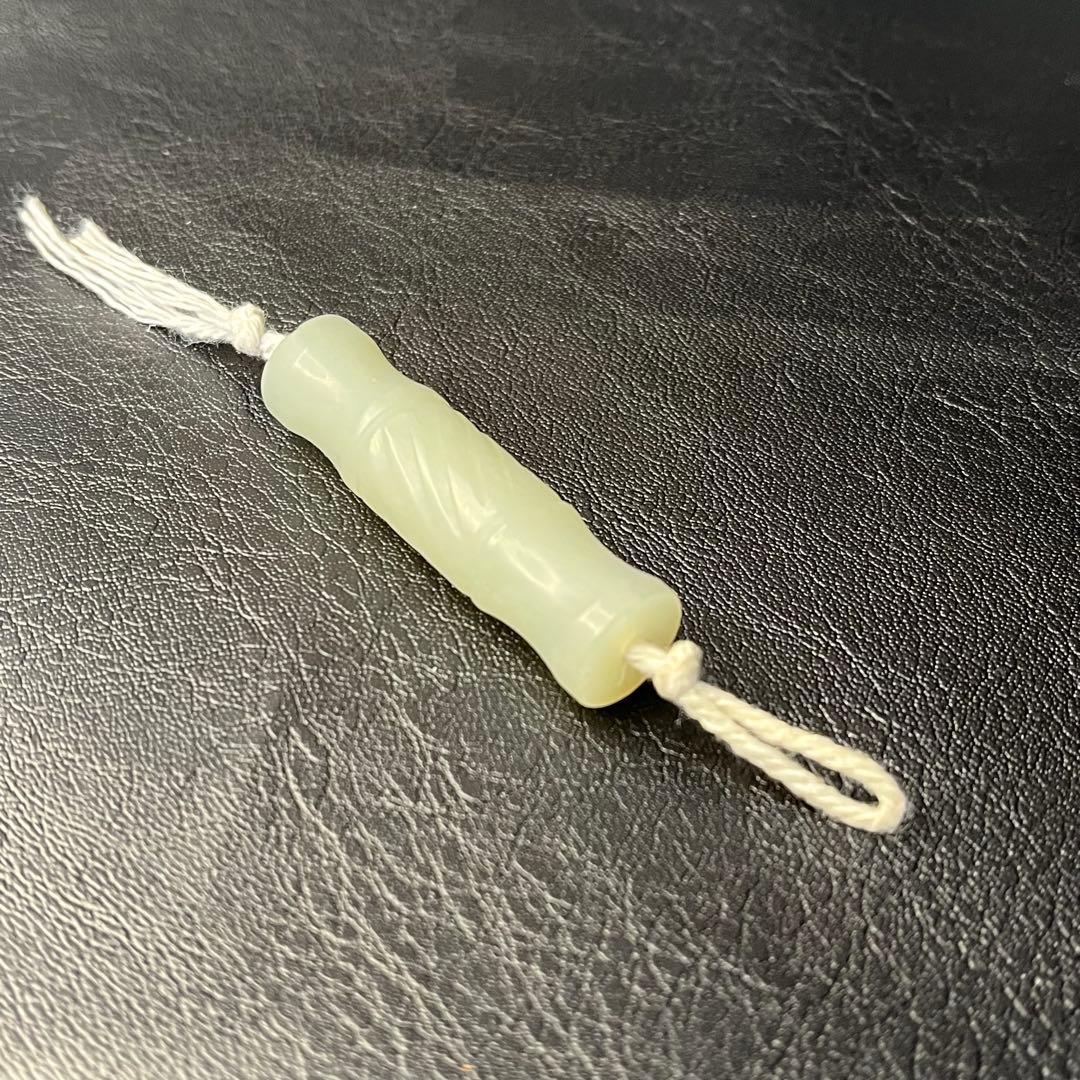 本玉天然石和田玉管玉 清時代中国古美術骨董玉彫根付古玩開運風水重厚