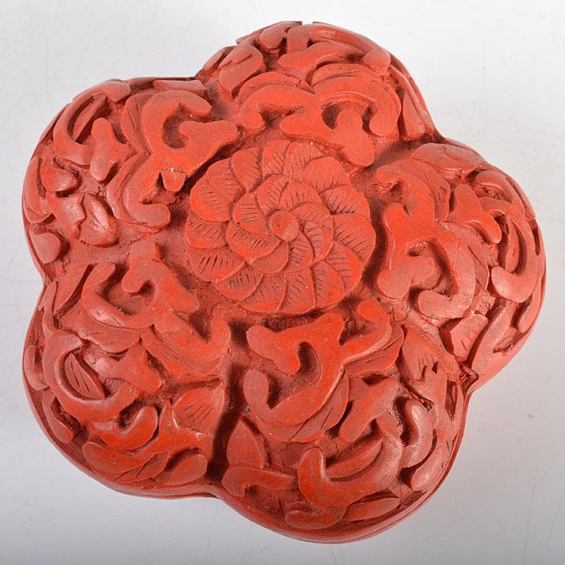 中国 剔紅 堆朱 内七宝など 香合 蓋物 3点まとめて V 4420