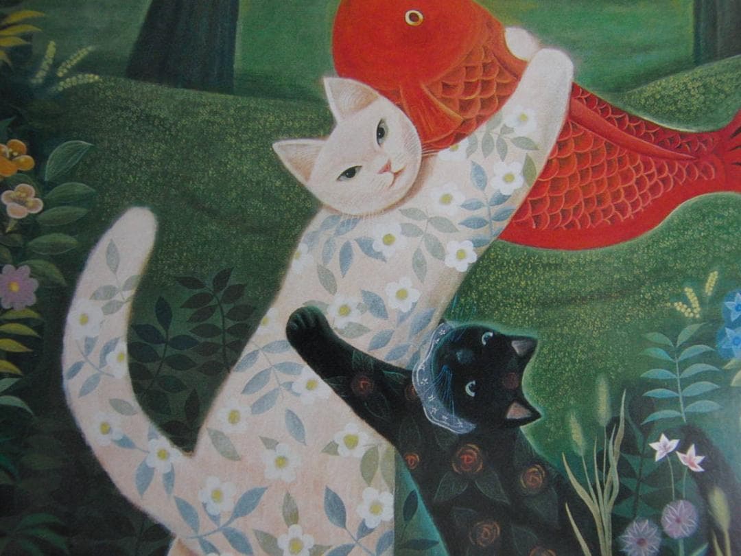 多田すみえ、【ミステリアスな森】、希少な額装用画集より、新品額装付