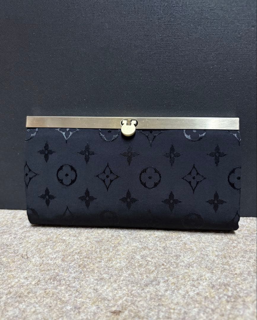 よっち様 ビスコース生地 がま口ショルダーバッグ ブラウン がま口長財布 2点