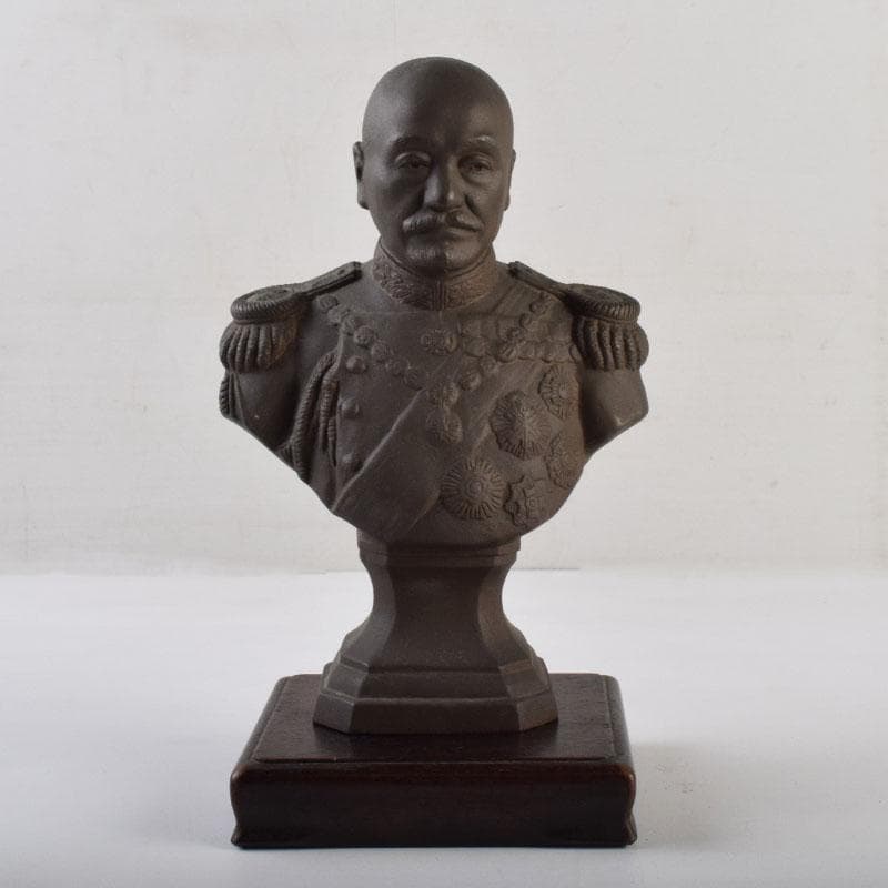 彫刻家　山本瑞雲作　玉定鋳　ブロンズ　東郷元帥像　高さ約23.5cm　V8960 彫刻家 山本瑞雲作 玉定鋳 ブロンズ 東郷元帥像 高さ約23.5