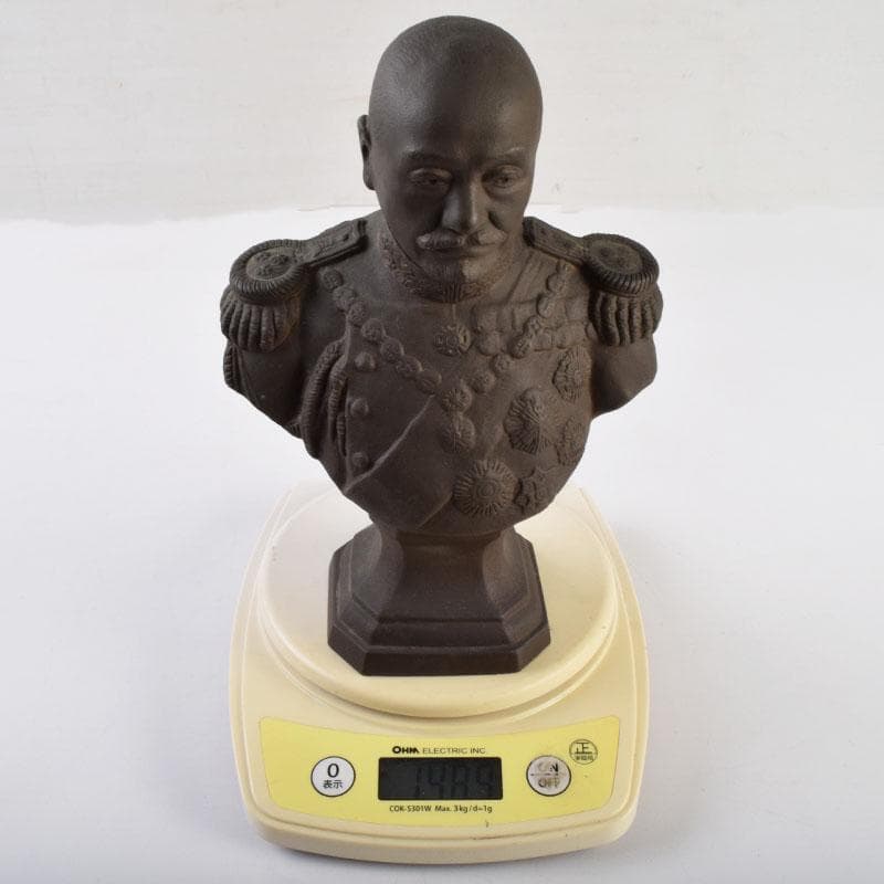 彫刻家 山本瑞雲作 玉定鋳 ブロンズ 東郷元帥像 高さ約23.5