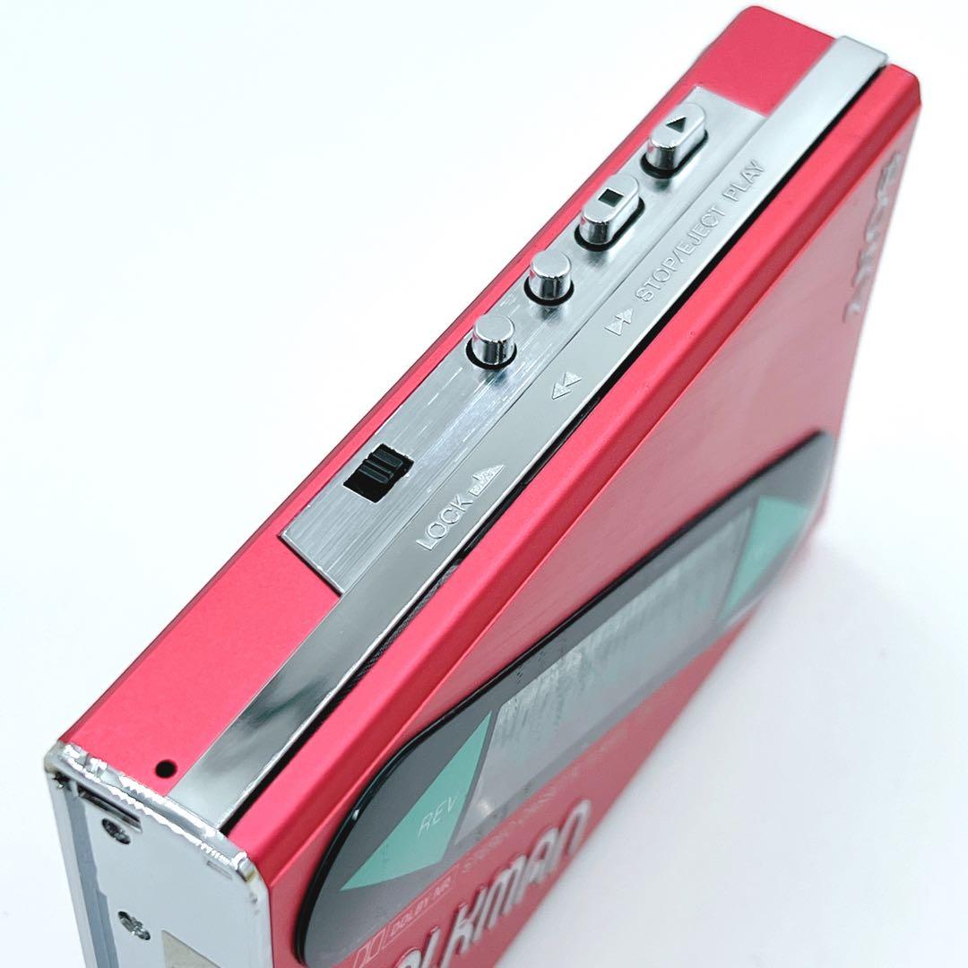 超美品・動作品】 SONY WM-102 ウォークマン 希少色 レッド - メルカリ