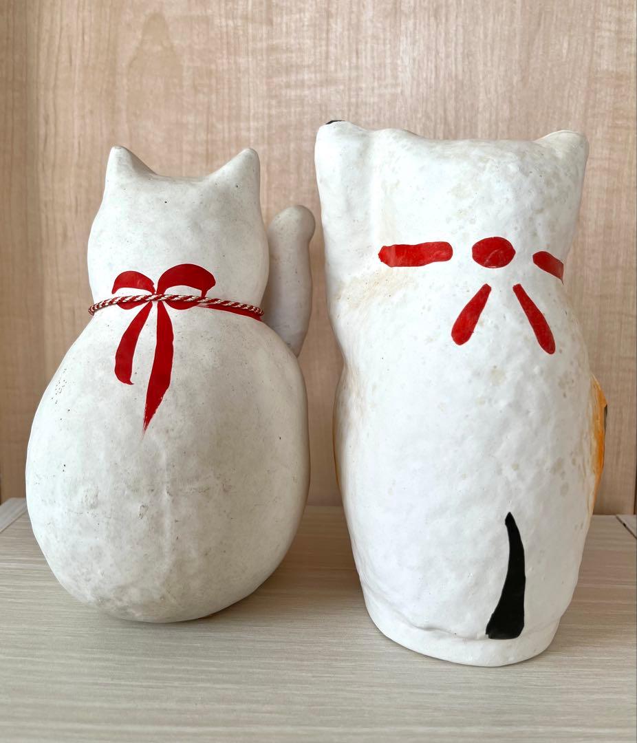 高崎張子 招き猫2体セット お得 招き猫 工芸 品かわいい