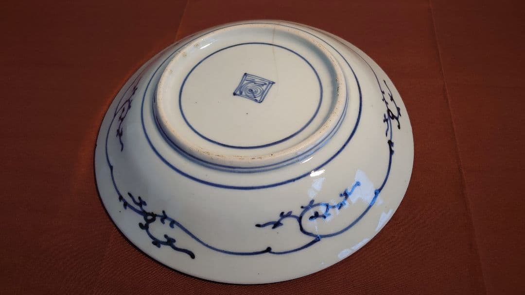 古伊万里　伊万里　李朝　染付　古染付　龍の図　渦福　江戸期　蔵出し　１客