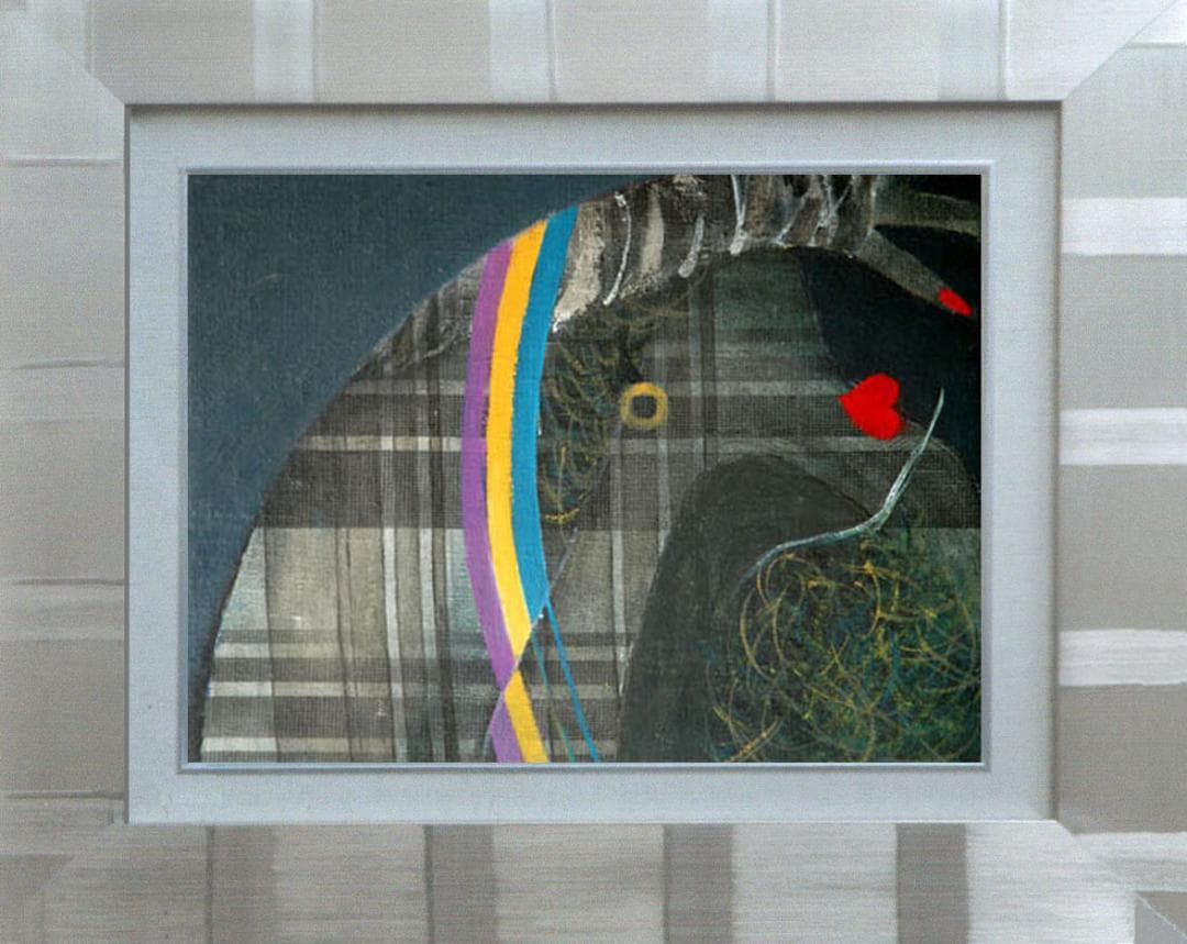 メルカリ 絵画　絵　額付き ( 黒 ) 油絵　F4-052413　愛しい女たち