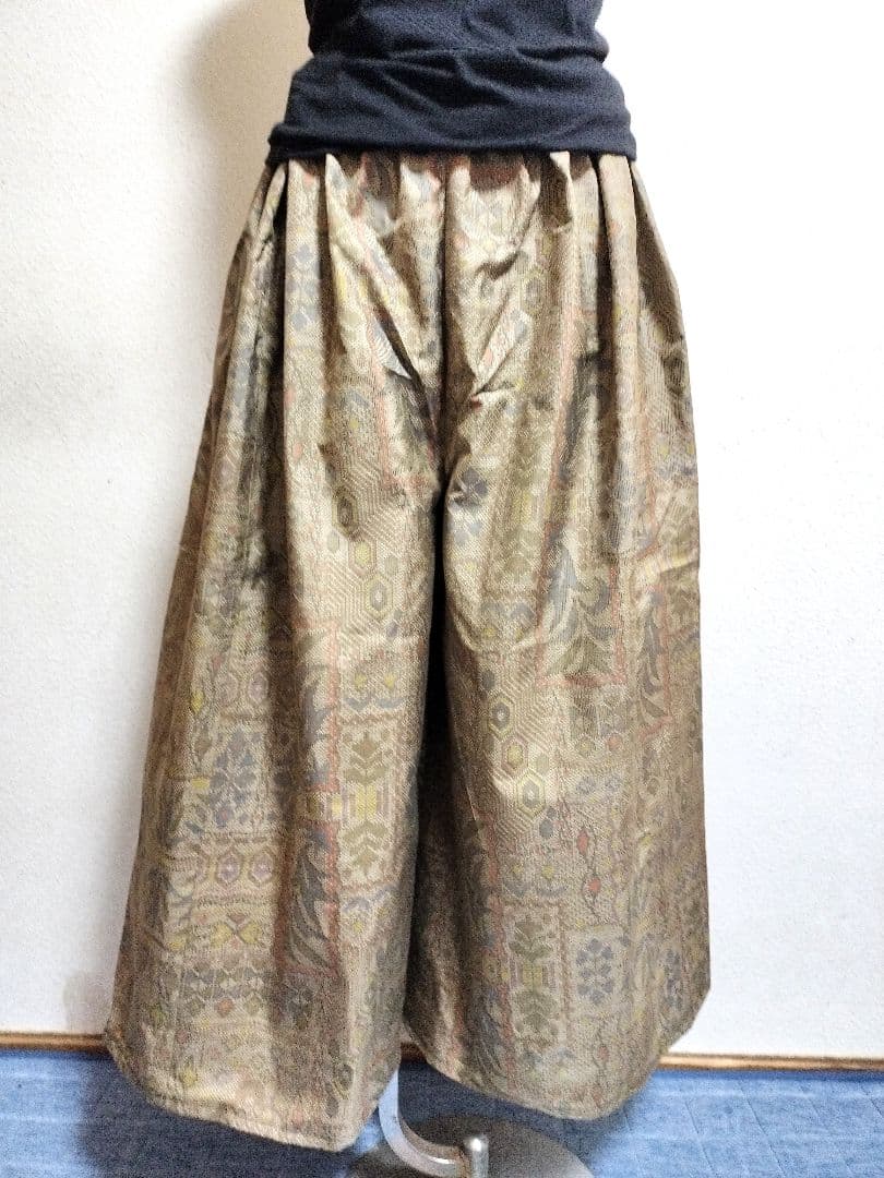 1713+1712 はっぴ様専用☆大島紬ガウチョパンツ アンティーク 1744