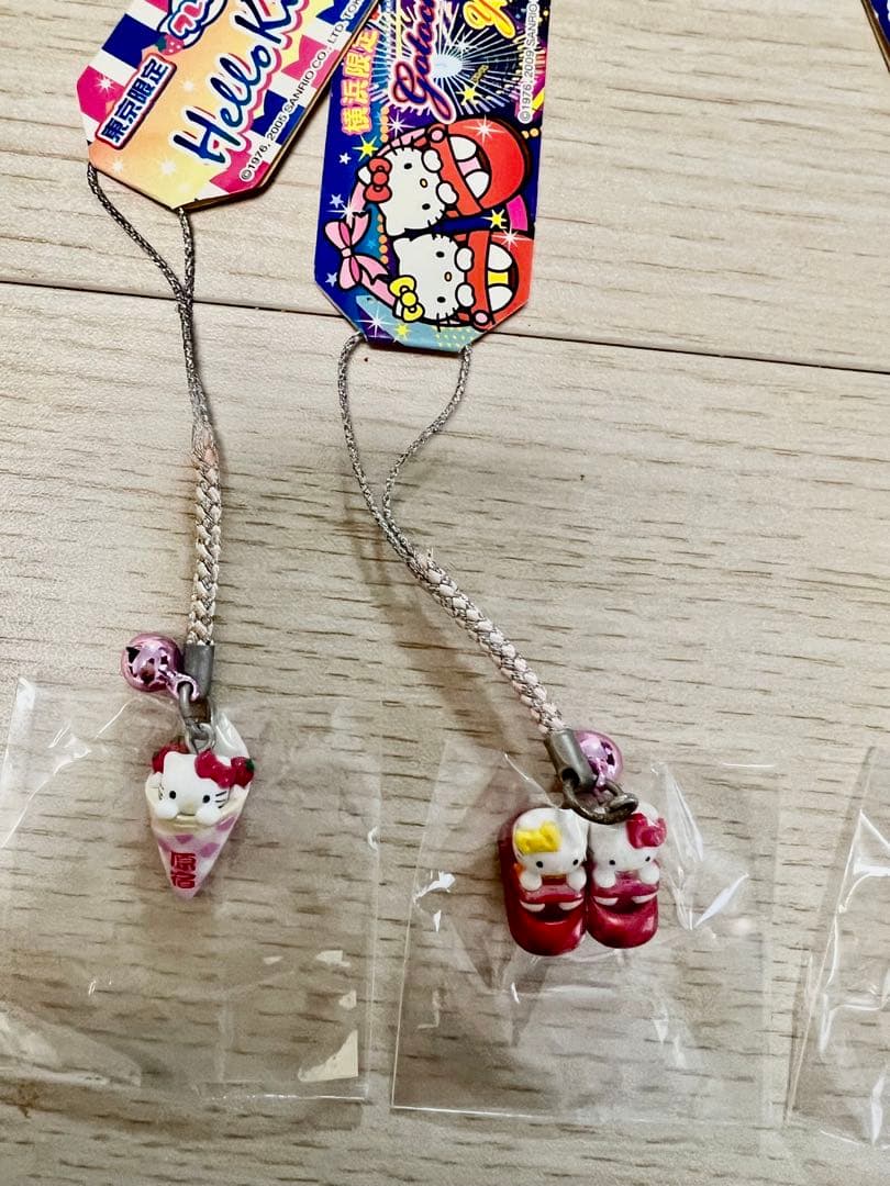 ご当地ハローキティ ストラップセット 10個まとめ売り、ハワイハンカチ