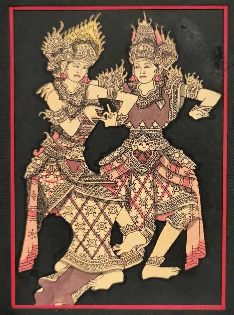 インドネシアバリ島アート細密画 神の踊り コモシャンバラ