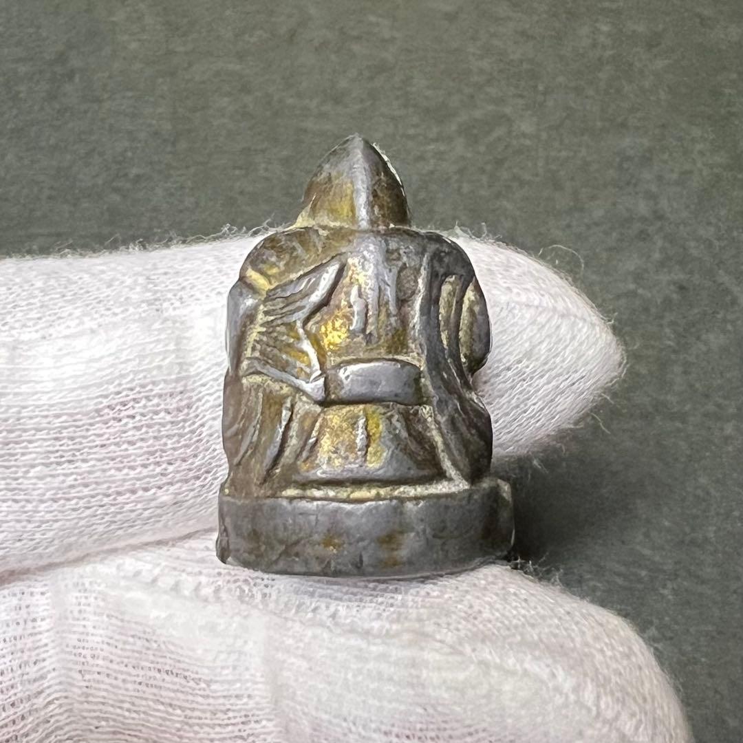 ◎古道具 庵々◎江戸時代後期 古銅製 恵比寿像 懐中仏◎神像豆