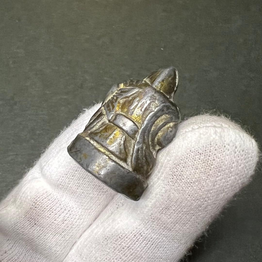 ◎古道具 庵々◎江戸時代後期 古銅製 恵比寿像 懐中仏◎神像豆