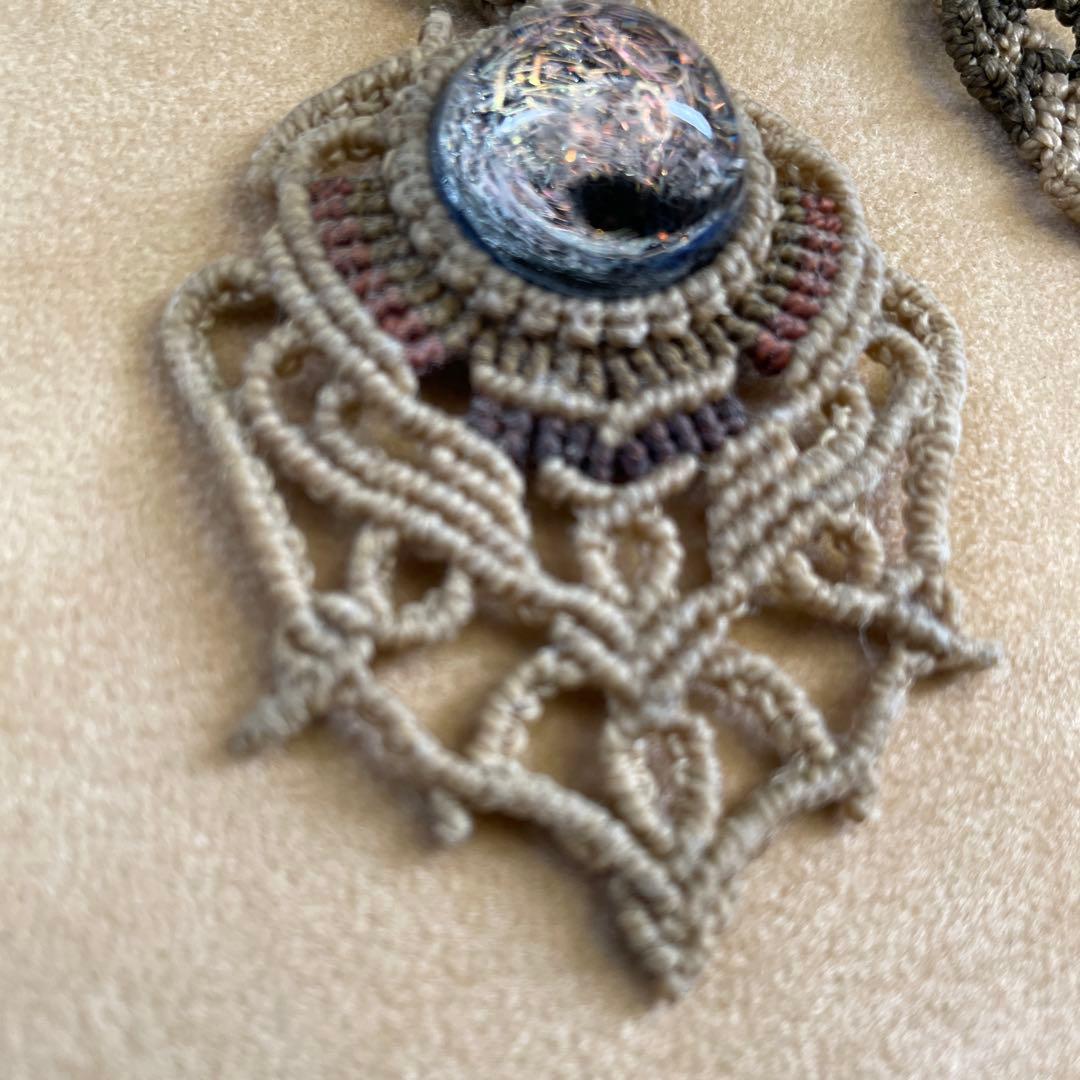 ハンドメイド マクラメ ネックレス マクラメハンドメイドネックレス