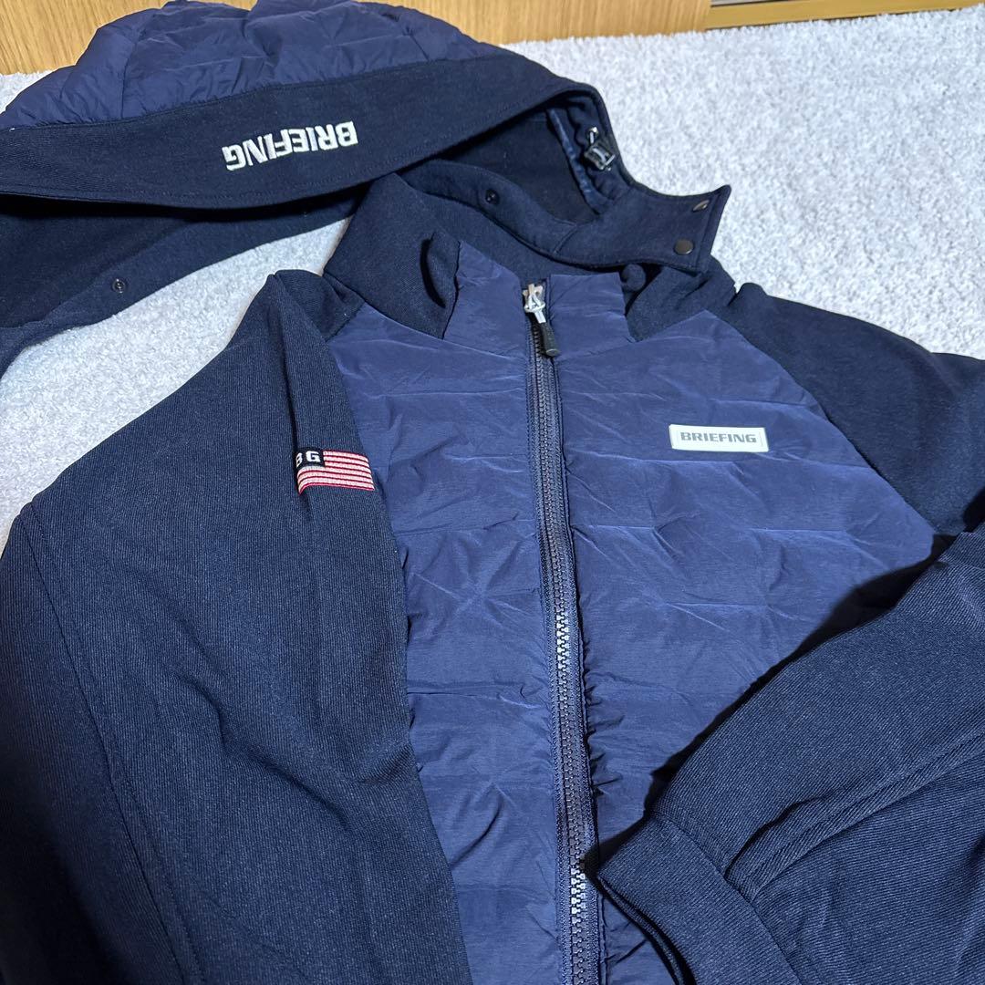 ブリーフィングゴルフ☆ハイブリッドダウン　ネイビー　M 襟取り外し可